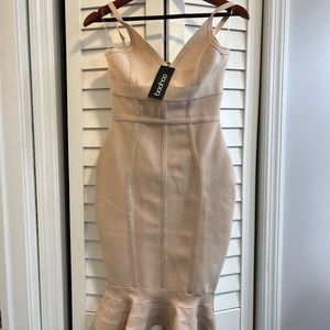 Nude bandage dress from boohoo